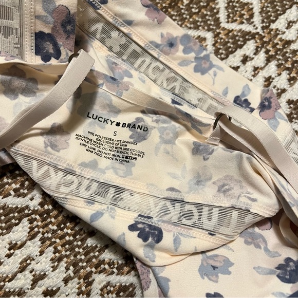 NWT LUCKY BRAND Small Bralette Floral no Wire Super Soft Bra - Picture 3 of 4
